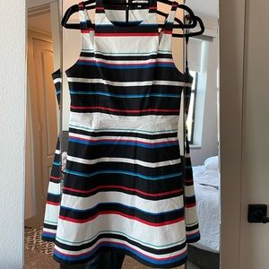 Stripped fit and flare dress